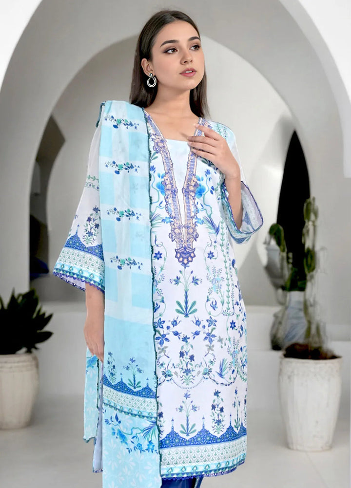 Noorma Kaamal Embroidered Lawn Suit Unstitched 3 Piece NK24L NK-PLE-13 - Summer Collection