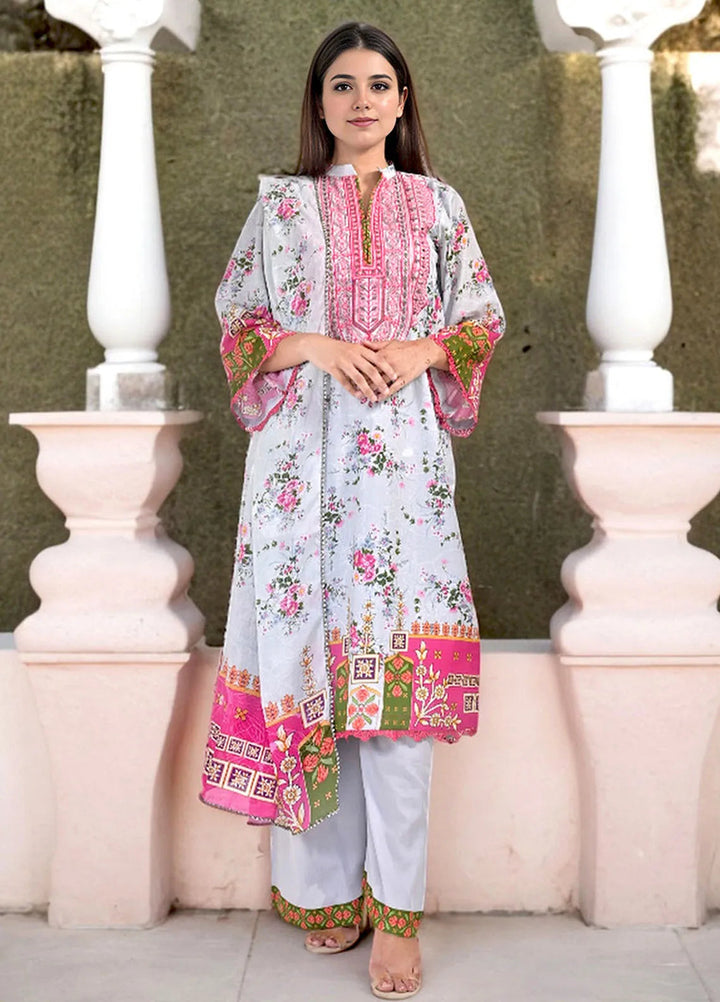 Noorma Kaamal Embroidered Lawn Suit Unstitched 3 Piece NK24L NK-PLE-14 - Summer Collection