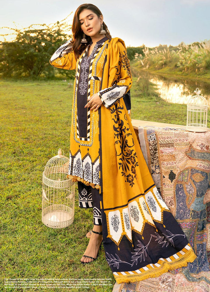 Noorma Kamal Printed Linen Suits Unstitched 3 Piece NK21WL Jasmine-02 - Winter Collection