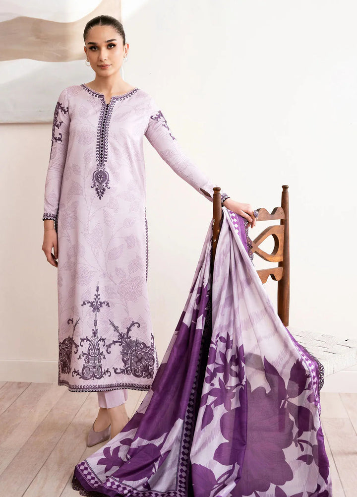 Noura By Bin Ilyas Printed Viscose Suit Unstitched 3 Piece BI24NV 73 A - Winter Collection