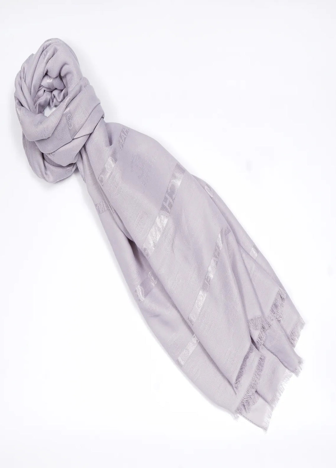 Nourah Chanel Embossed Scarf Pale Lavender - Scarf Collection