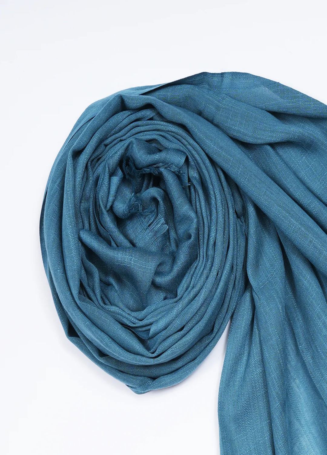 Nourah Scarf Embossed Cashmere Lawn Teal Blue - Scarf Collection