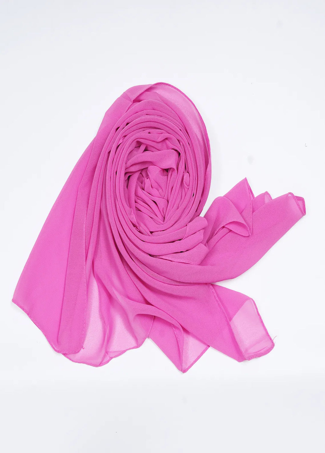 Nourah Scarf Plain Georgette Scarf Magenta Pink - Scarf Collection