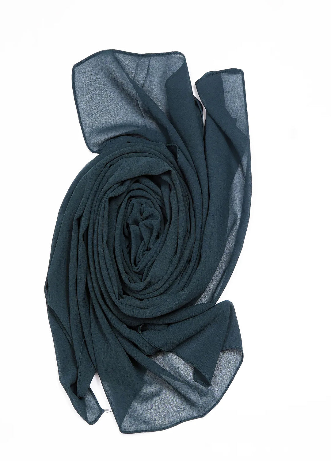 Nourah Scarf Plain Georgette Scarf Teal Green - Scarf Collection