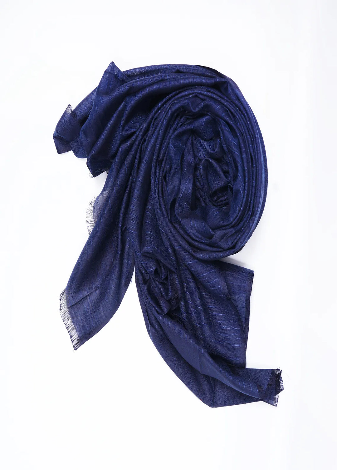 Nourah Scarf Self Embossed Khaadi Navy Blue - Scarf Collection