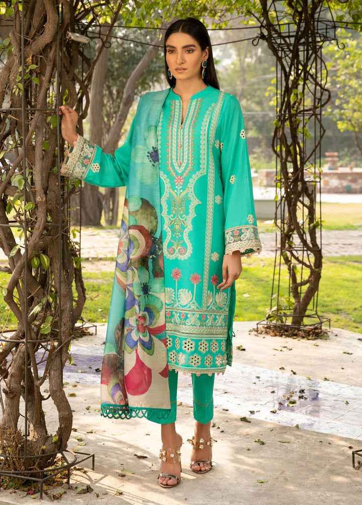 Nur-E-Nazar by Parishay Embroidered Lawn Suits Unstitched 3 Piece PRS22NN Selina - Summer Collection