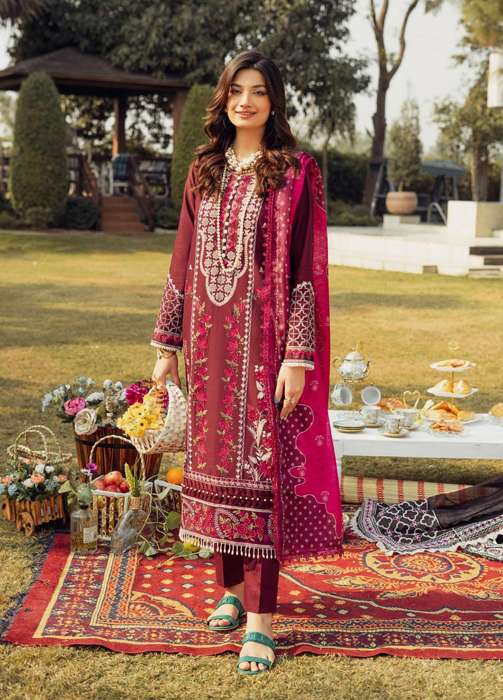 Nuray-e-Nazar by Parishay Embroidered Lawn Suits Unstitched 3 Piece PR23NNZ D-01 - Summer Collection