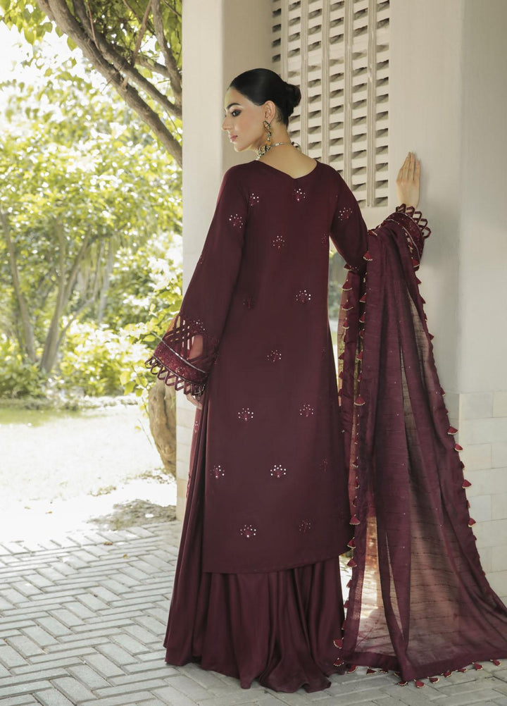 Nuray-e-Nazar by Parishay Embroidered Linen Suits Unstitched 3 Piece PRS22WNN D-08 - Winter Collection