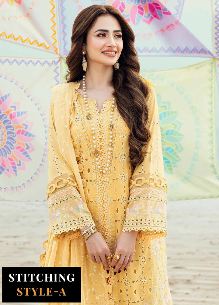 Nureh Chikankari Swiss Lawn Suits Unstitched 4 Piece NU25KE NE-144 - Summer Collection