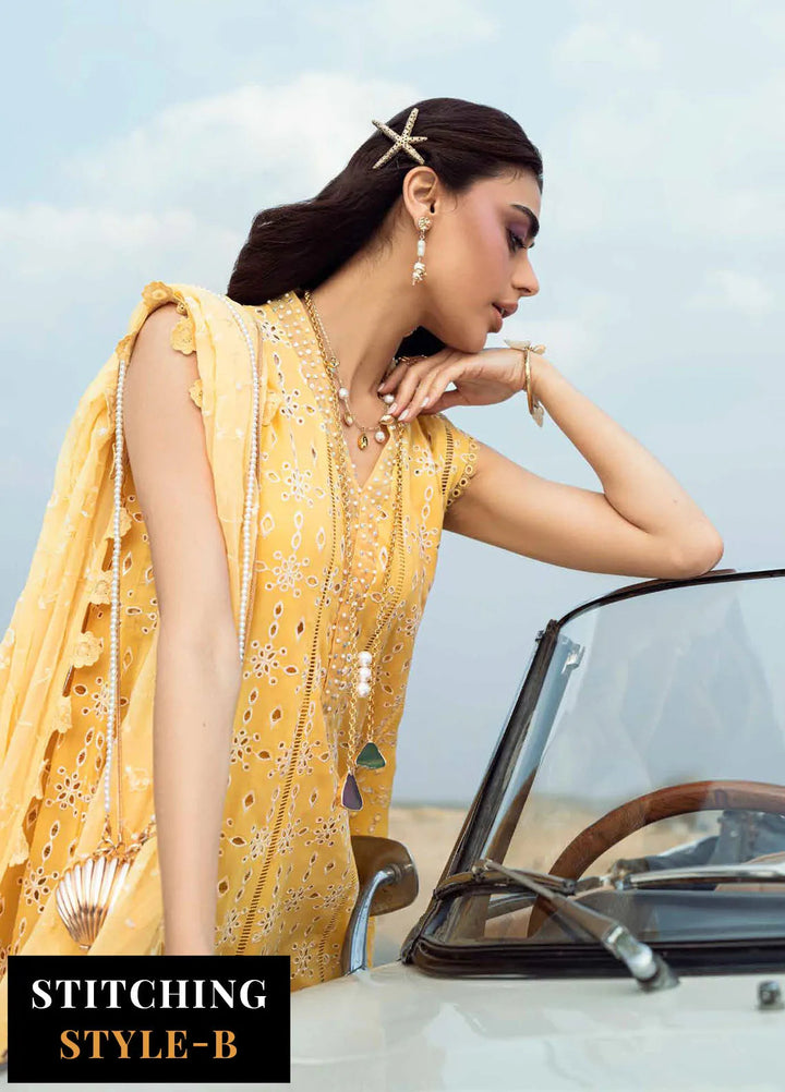 Nureh Chikankari Swiss Lawn Suits Unstitched 4 Piece NU25KE NE-144 - Summer Collection