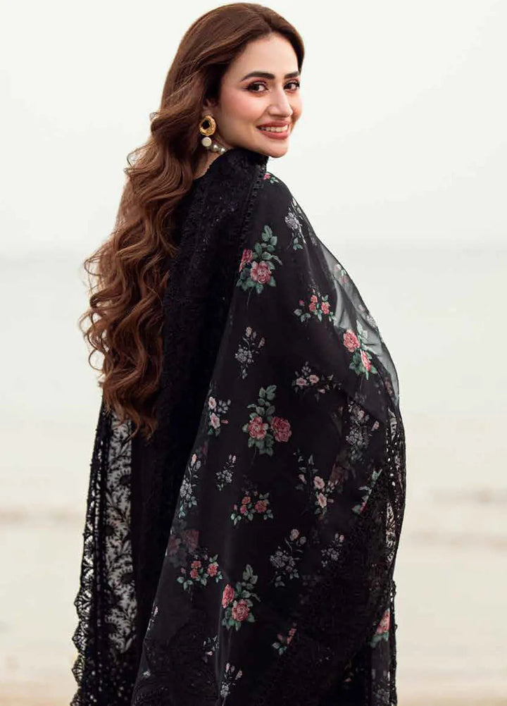 Nureh Chikankari Swiss Lawn Suits Unstitched 4 Piece NU25KE NE-151 - Summer Collection