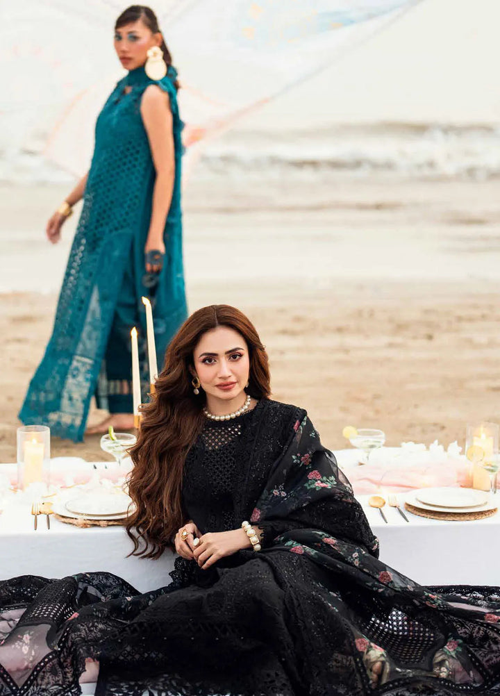 Nureh Chikankari Swiss Lawn Suits Unstitched 4 Piece NU25KE NE-151 - Summer Collection