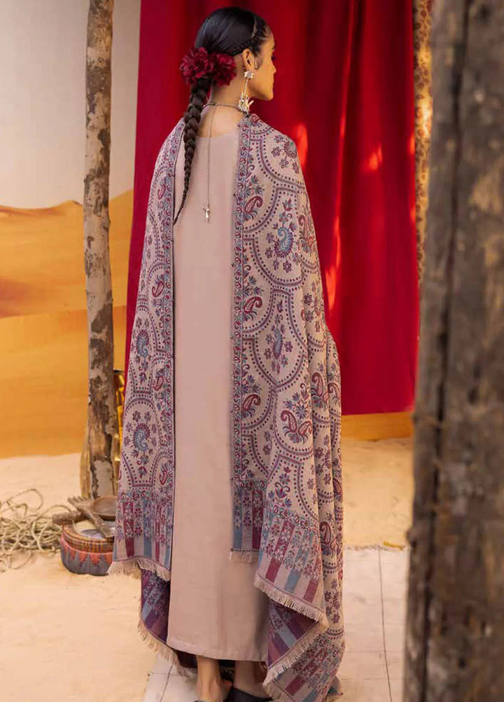 Nureh Embroidered Dhanak Suit Unstitched 3 Piece NU24ES NE-62 - Winter Collection