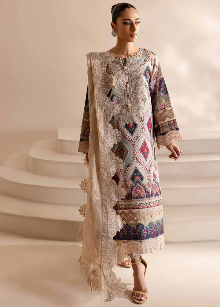 Nureh Embroidered Silk Suits Unstitched 3 Piece NU24TS S-15 - Winter Collection