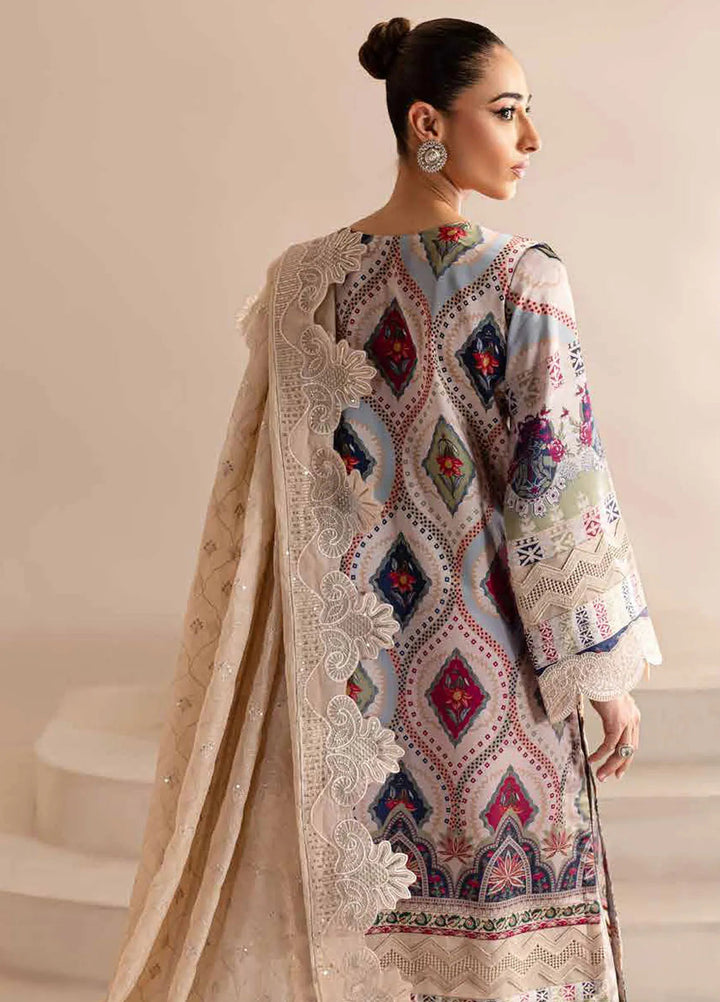 Nureh Embroidered Silk Suits Unstitched 3 Piece NU24TS S-15 - Winter Collection