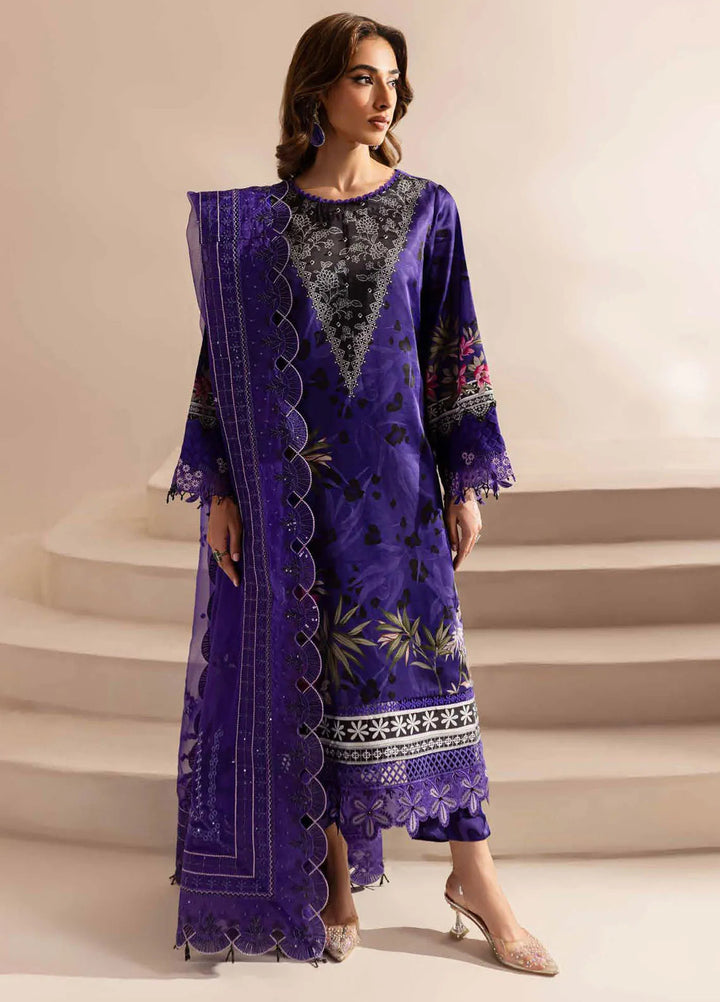 Nureh Embroidered Silk Suits Unstitched 3 Piece NU24TS S-18 - Winter Collection