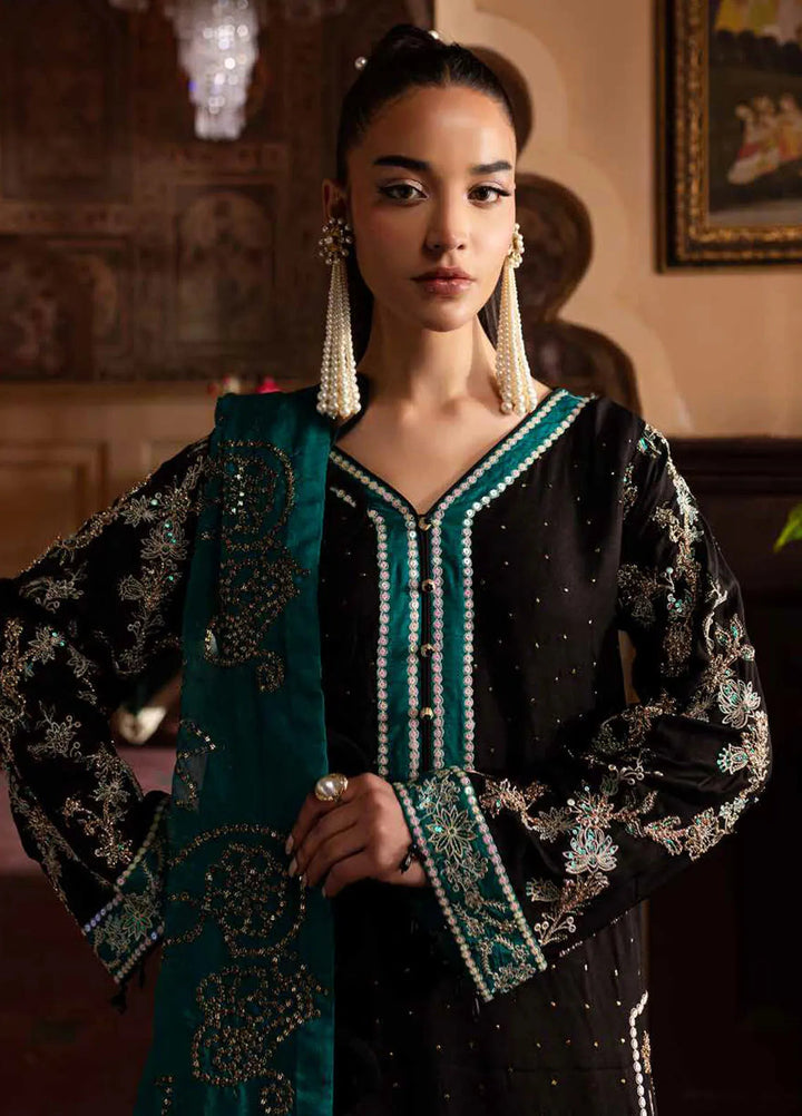 Nureh Embroidered Silk Suits Unstitched 3 Piece NU25NM NE-140 - Formals Collection