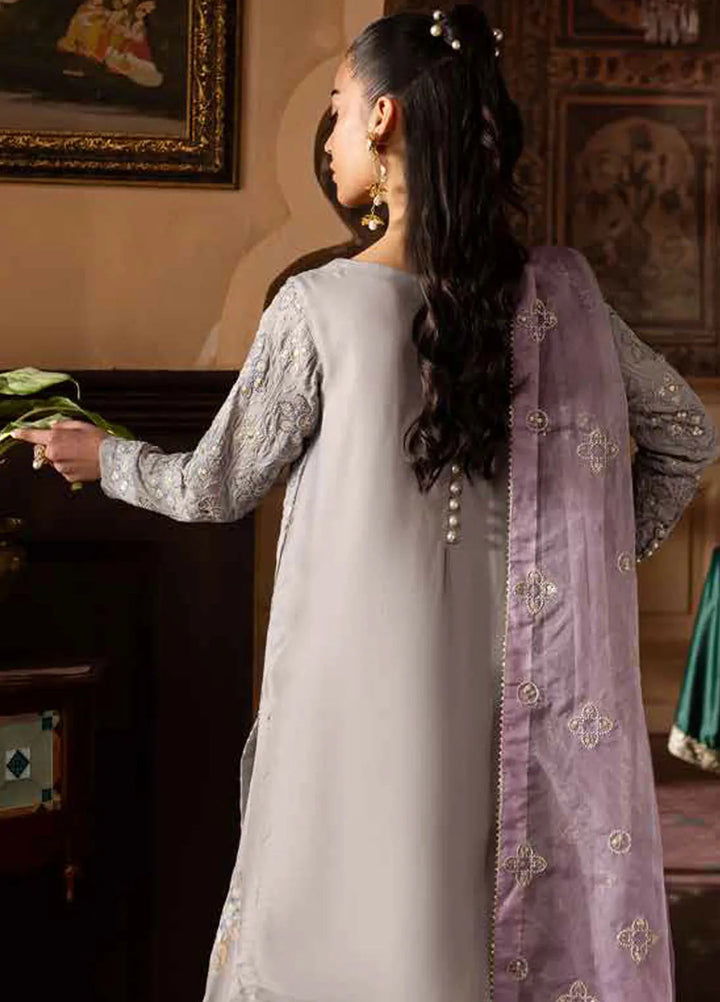 Nureh Embroidered Silk Suits Unstitched 3 Piece NU25NM NE-142 - Formals Collection
