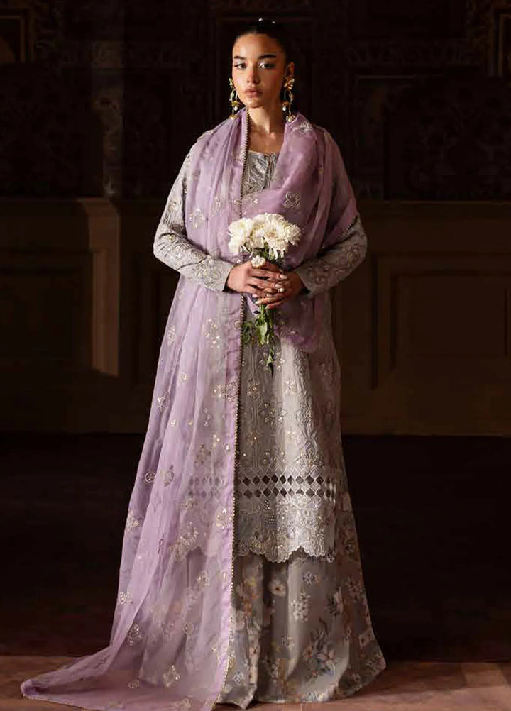 Nureh Embroidered Silk Suits Unstitched 3 Piece NU25NM NE-142 - Formals Collection