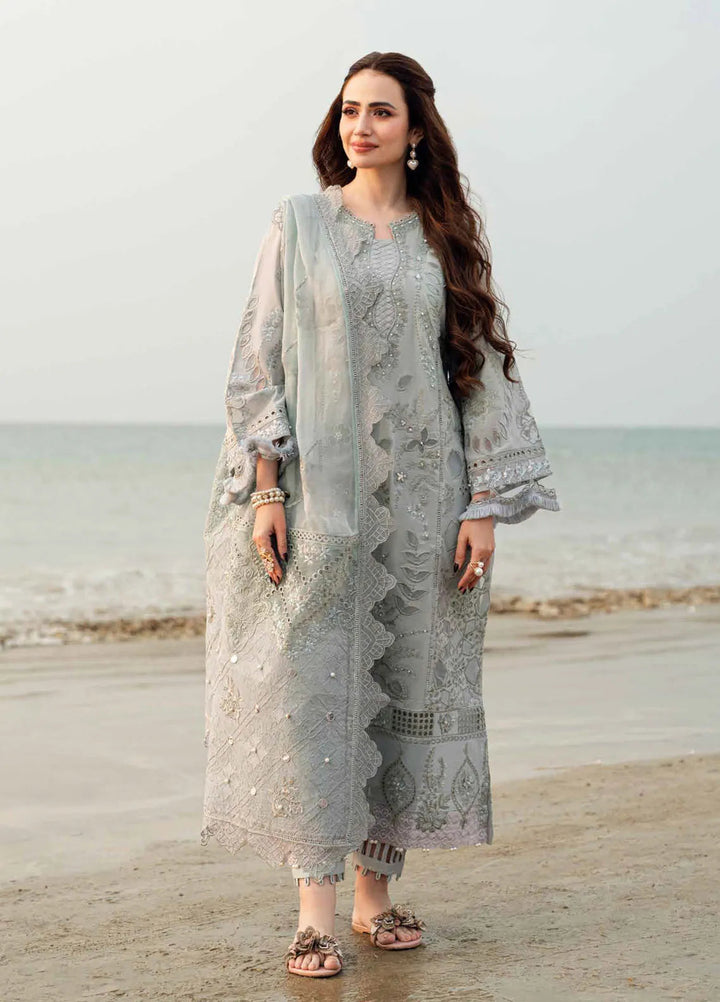 Nureh Embroidered Swiss Lawn Suits Unstitched 4 Piece NU25KE NE-145 - Summer Collection