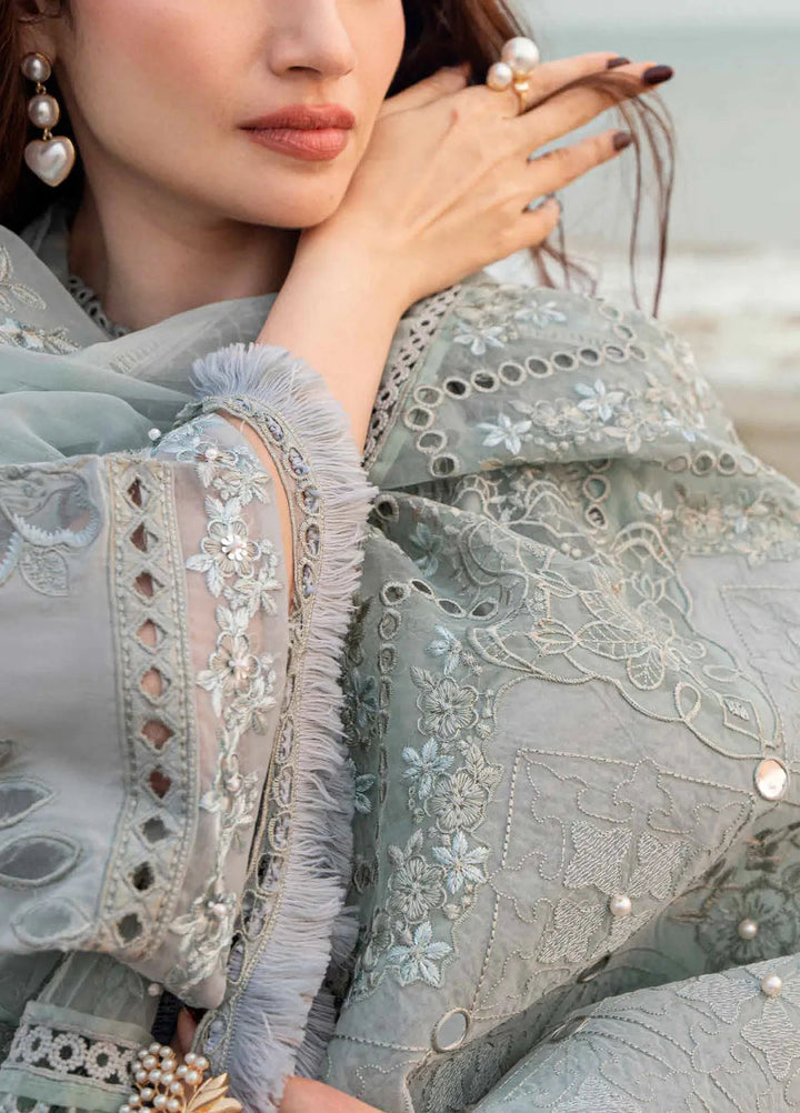 Nureh Embroidered Swiss Lawn Suits Unstitched 4 Piece NU25KE NE-145 - Summer Collection