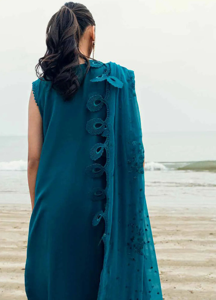 Nureh Embroidered Swiss Lawn Suits Unstitched 4 Piece NU25KE NE-148 - Summer Collection