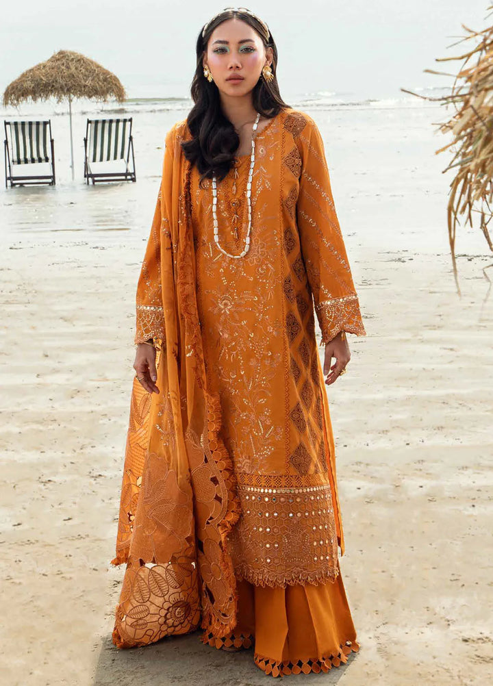 Nureh Embroidered Swiss Lawn Suits Unstitched 4 Piece NU25KE NE-149 - Summer Collection
