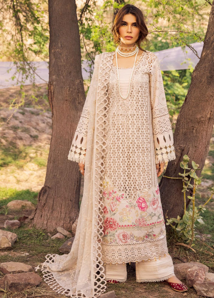 Nureh Embroidered Lawn Suits Unstitched 3 Piece NU23EL NSL-12 - Luxury Festive Collection