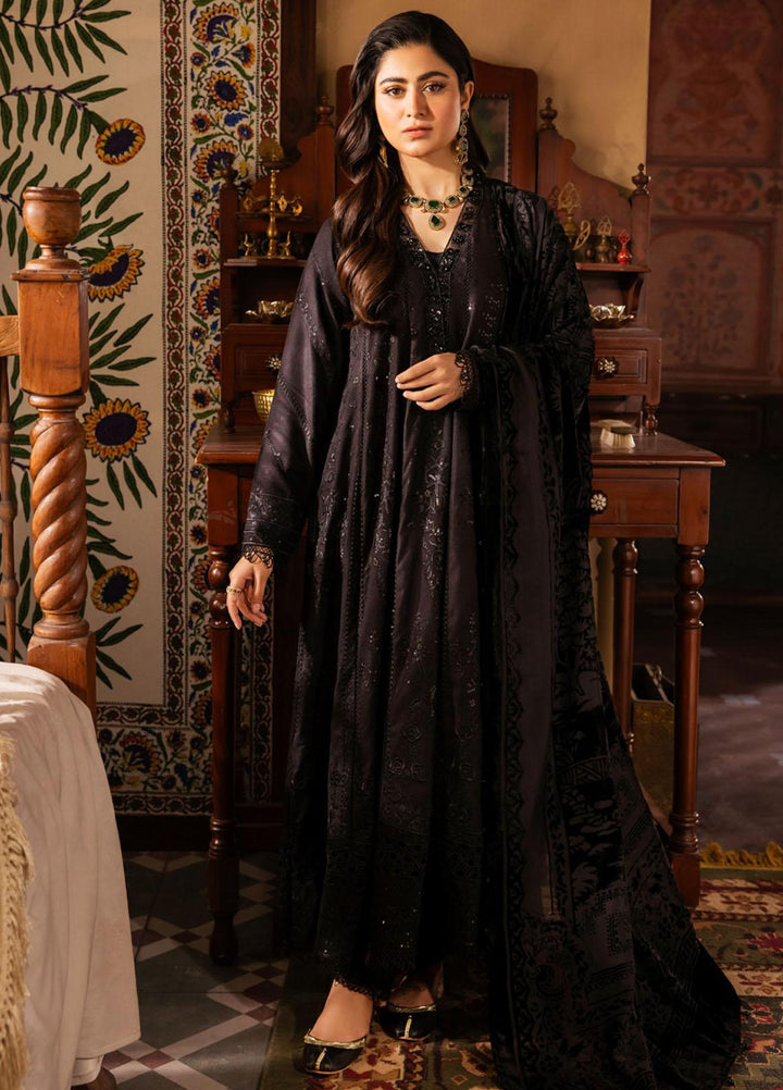 Nureh Embroidered Leather Peach Suits Unstitched 3 Piece NU23ELW NE-68 - Winter Collection