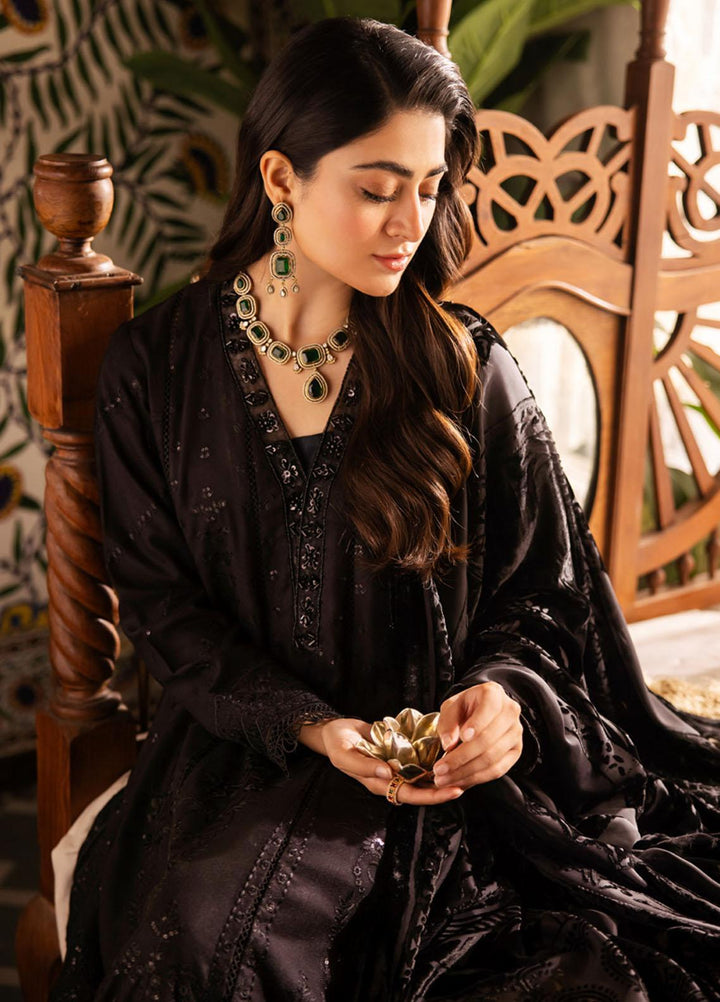 Nureh Embroidered Leather Peach Suits Unstitched 3 Piece NU23ELW NE-68 - Winter Collection