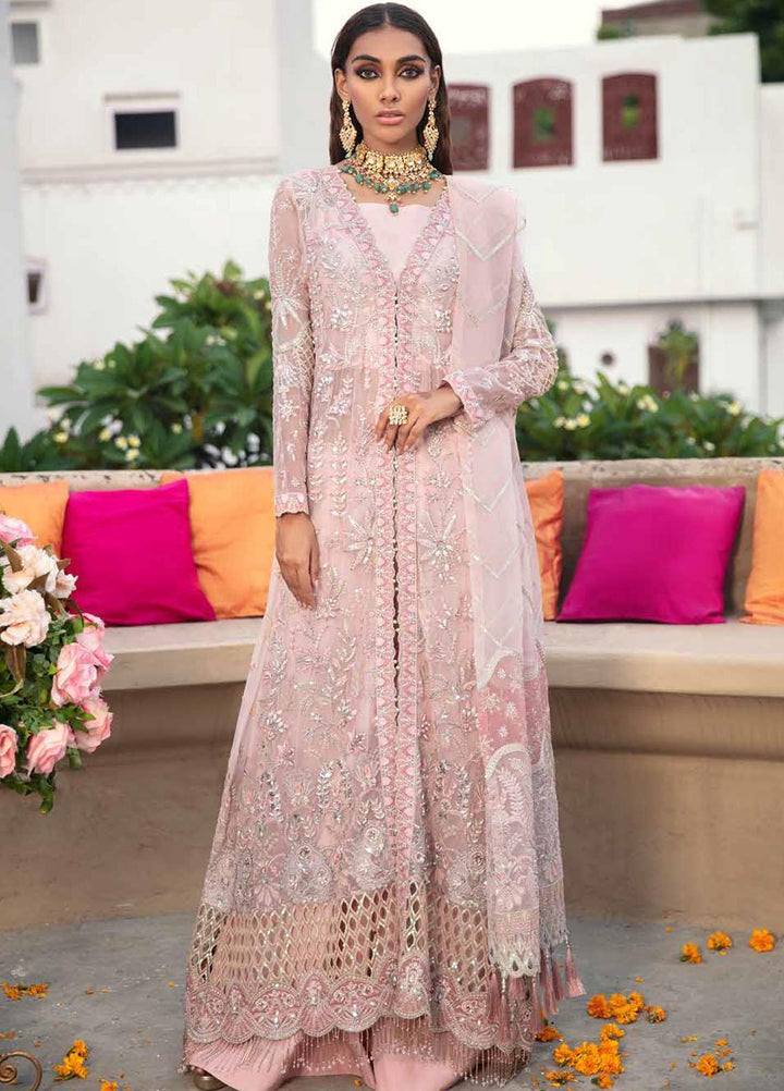 Nureh Embroidered Chiffon Suits Unstitched 3 Piece NU21JM NL-21 Kundan - Luxury Formals Collection