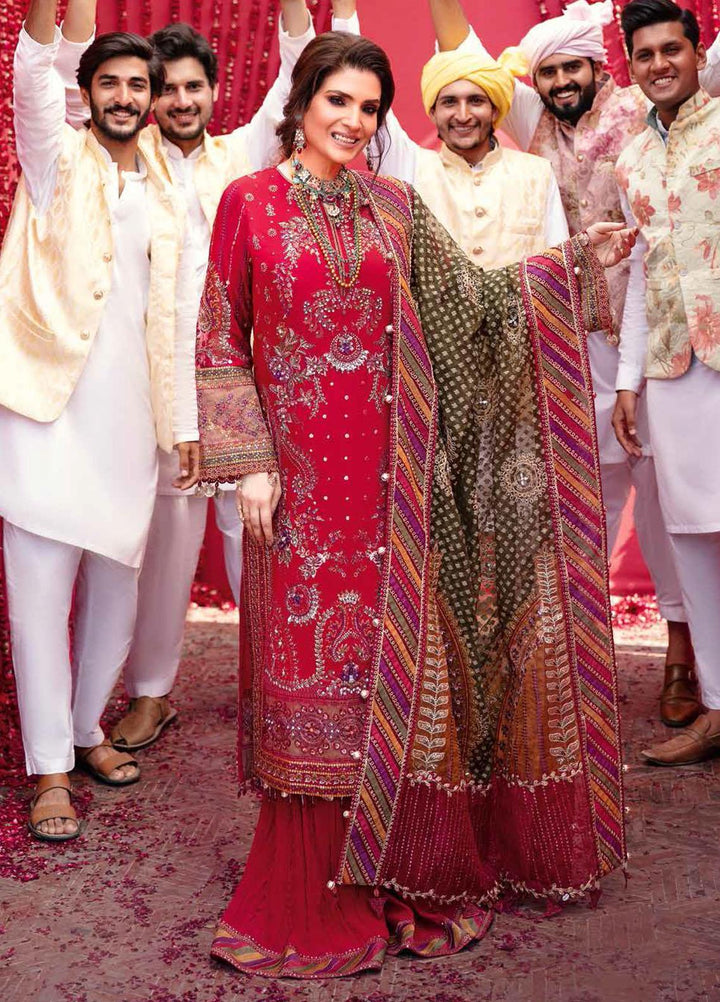 Jhoomro By Nureh Embroidered Grip Suits Unstitched 4 Piece NU22JH NL-34 Polki - Luxury Wedding Collection