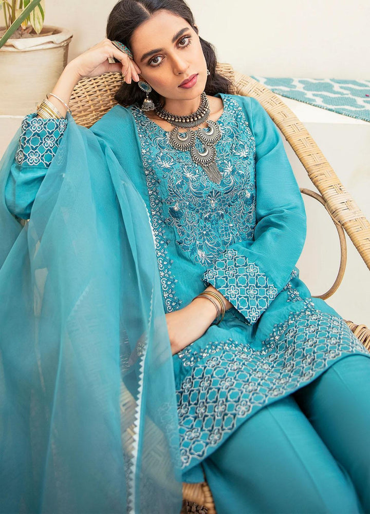 Nureh Embroidered Raw Silk Stitched 3 Piece NU21E 78 Arjuman