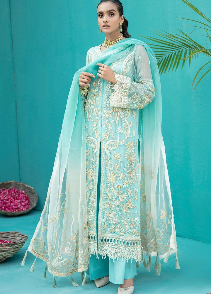 Nureh Pret Formal Chiffon 3 Piece NU21F NP-105 Sea Flower