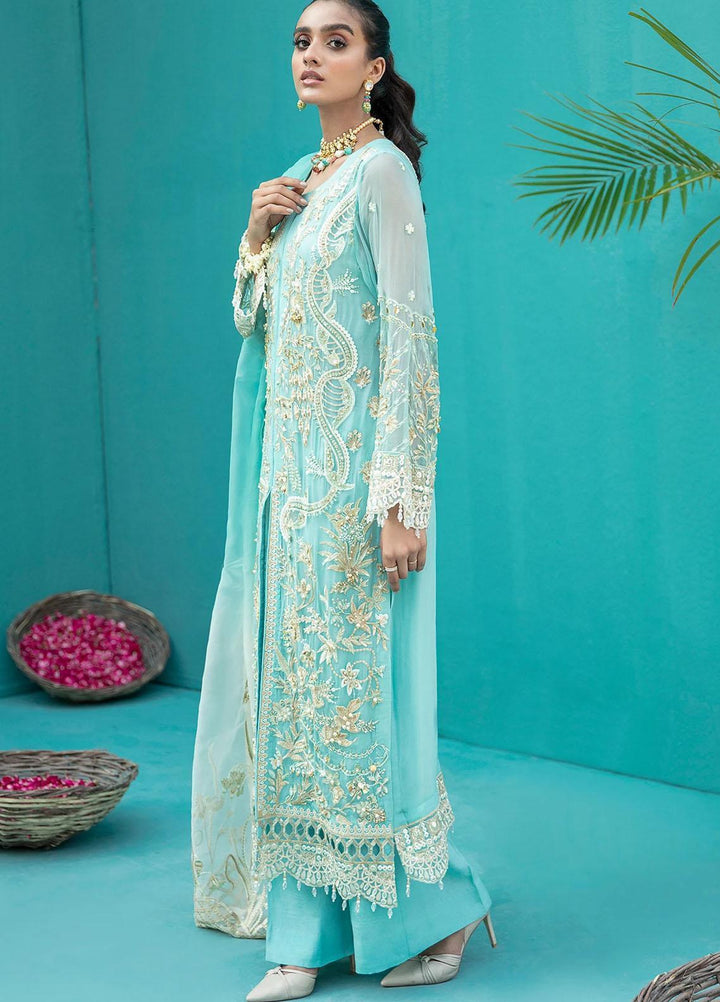 Nureh Pret Formal Chiffon 3 Piece NU21F NP-105 Sea Flower