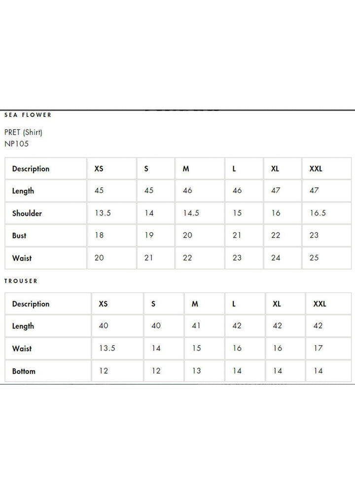 Nureh Pret Formal Chiffon 3 Piece NU21F NP-105 Sea Flower