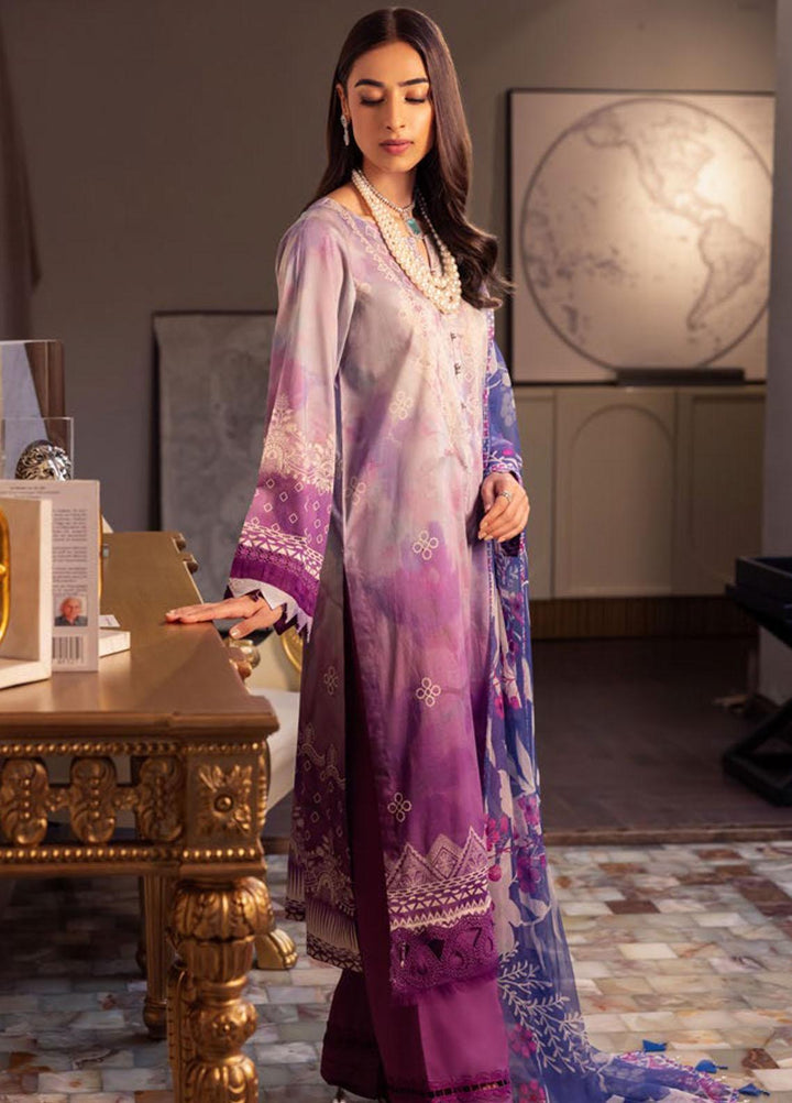 Signature Prints By Nureh Printed Lawn Suits Unstitched 3 Piece NU23SPR SP-56 - Festive Collection