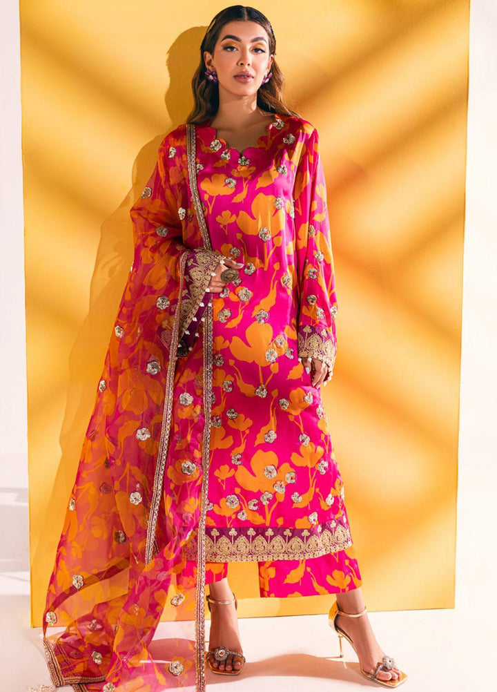 Nureh Embroidered Silk Suits Unstitched 3 Piece NU23TSL S-04 - Formal Collection