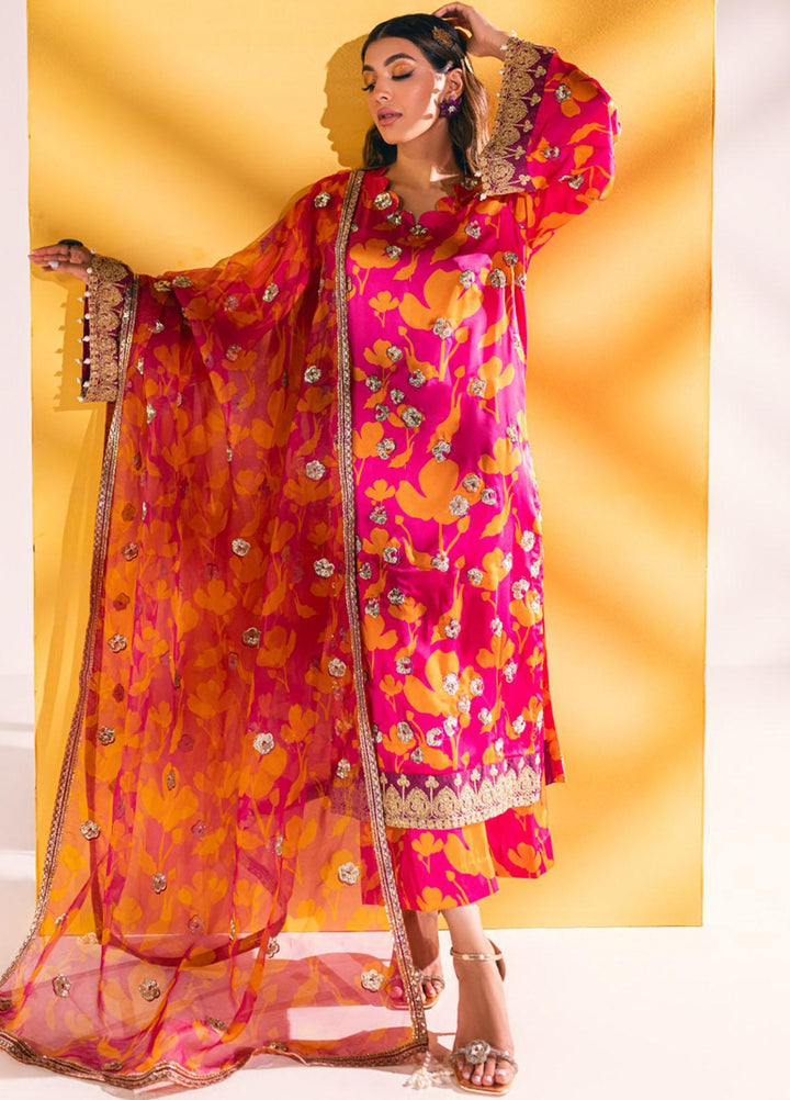 Nureh Embroidered Silk Suits Unstitched 3 Piece NU23TSL S-04 - Formal Collection