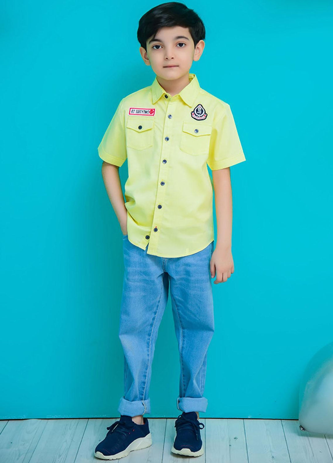 Ochre Cotton Boys Shirt - OBS-24 Light Blue OL-16819