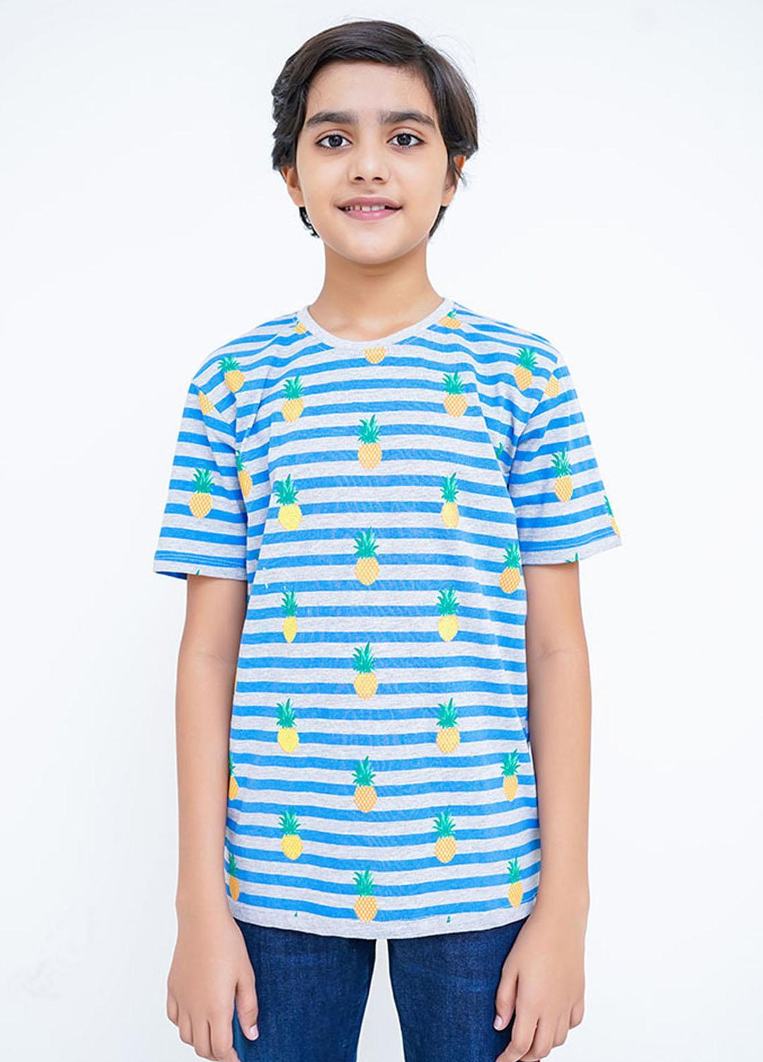 Ochre Cotton Boys T-Shirt - OKB-91 GREY