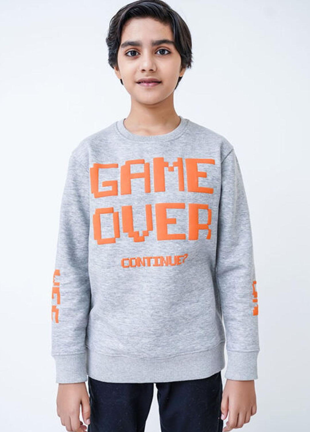 Ochre Sweat Shirt for Boys - OKB-133 Heather Grey