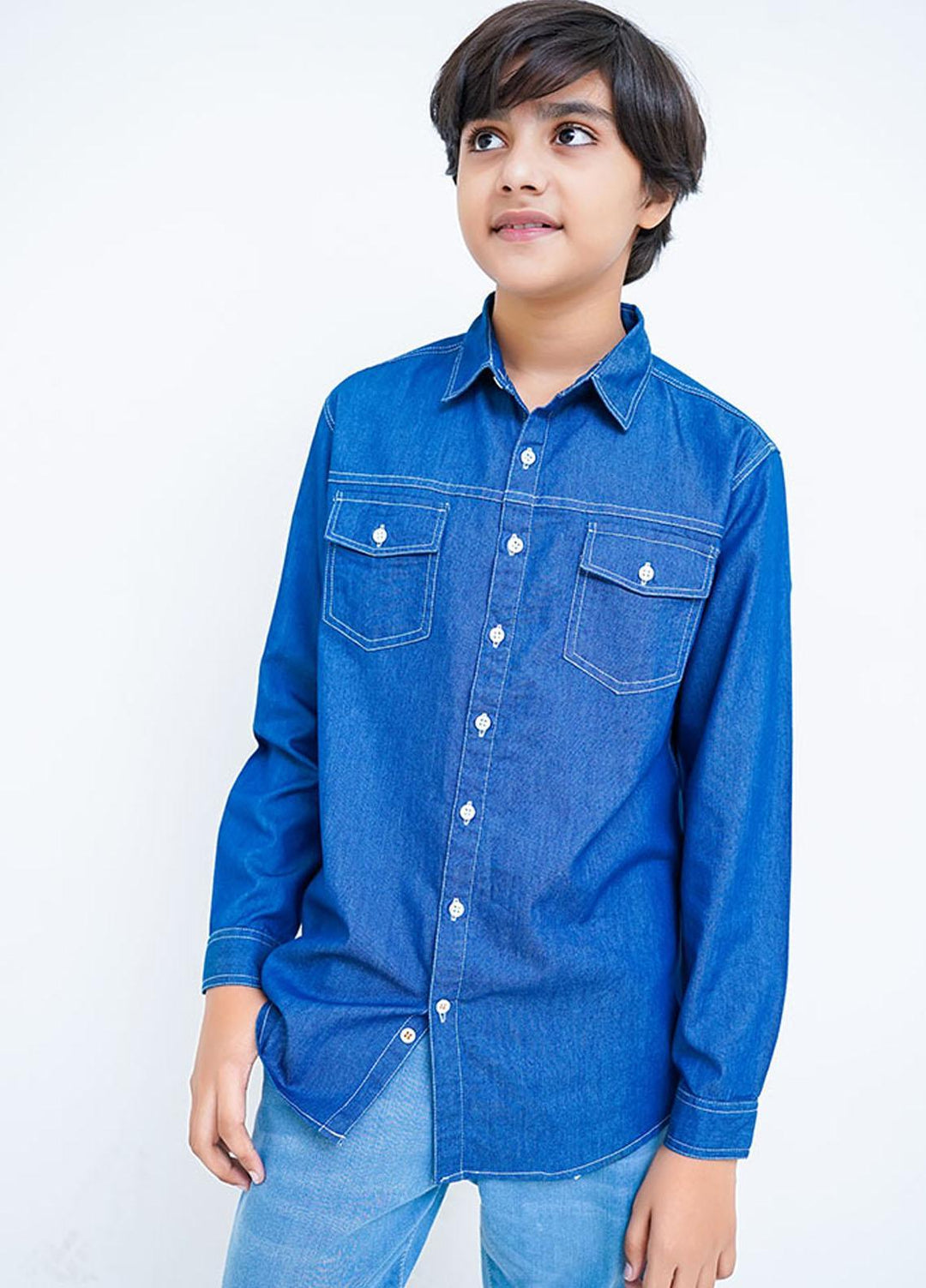 Ochre Denim Boys Shirt - OBS-46 Blue
