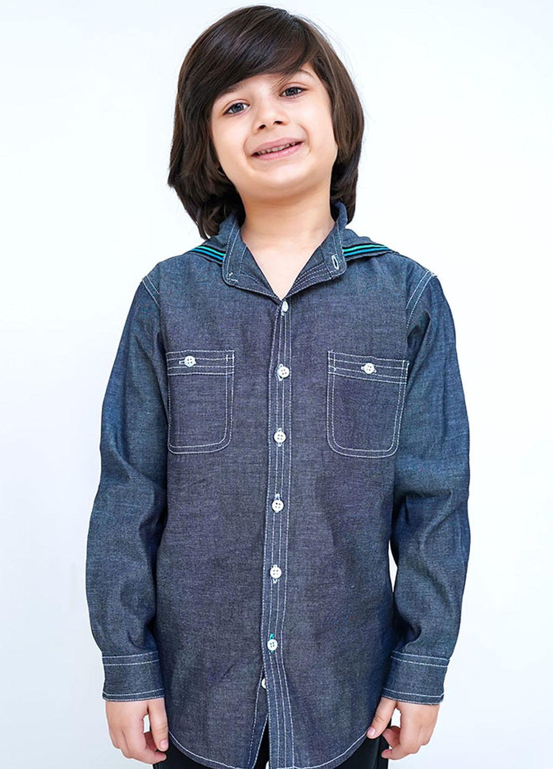 Ochre Denim Boys Shirt - OBS-49 Navy