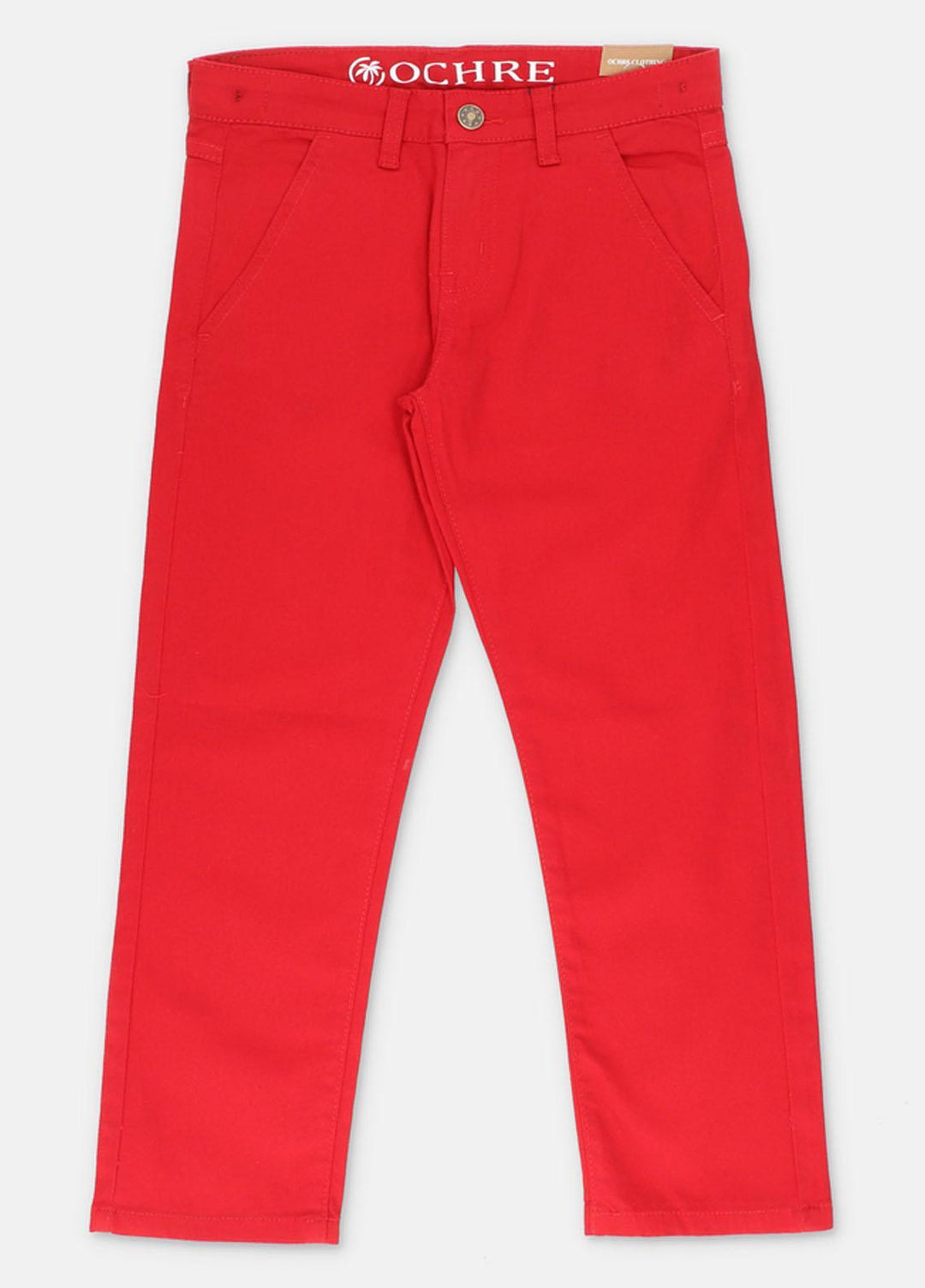 Ochre Chino for Boys - ODB-07 Red OL-16624