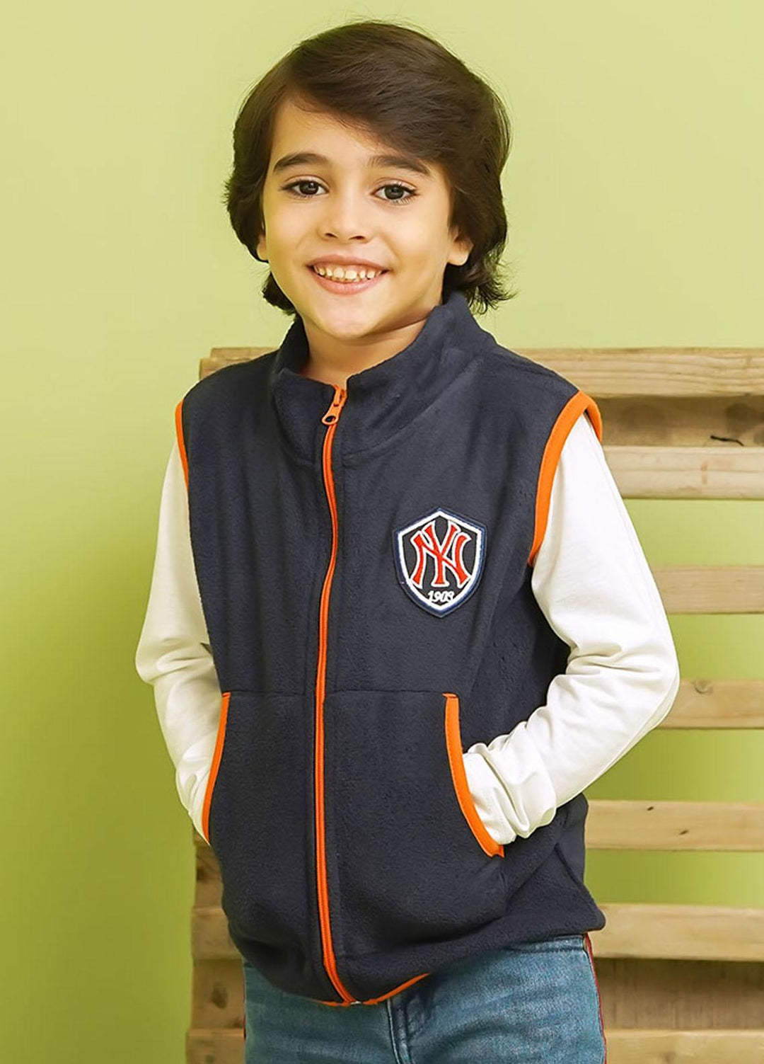 Ochre Fleece Jacket for Boys - OKB-128 Blue