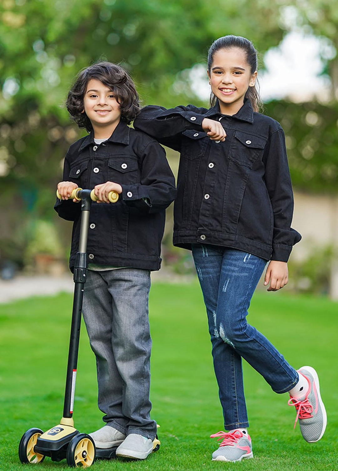 Ochre Denim Jacket for Boys - OWJ-08 Black
