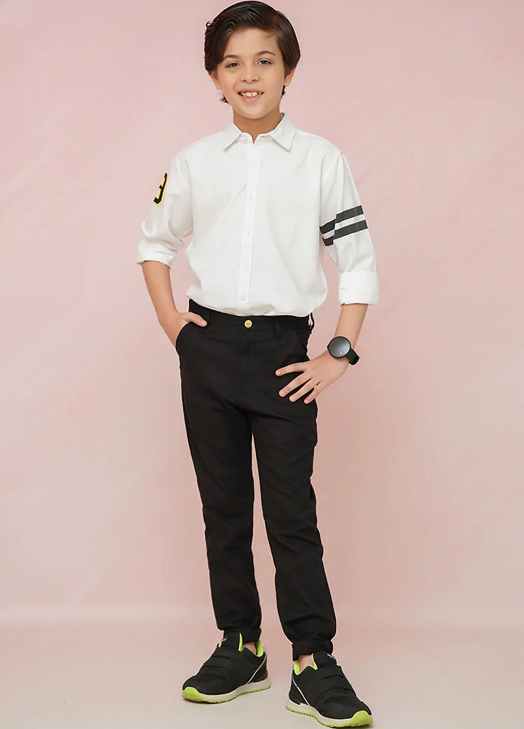 Ochre Cotton Fancy Shirt for Boys - OBS 69