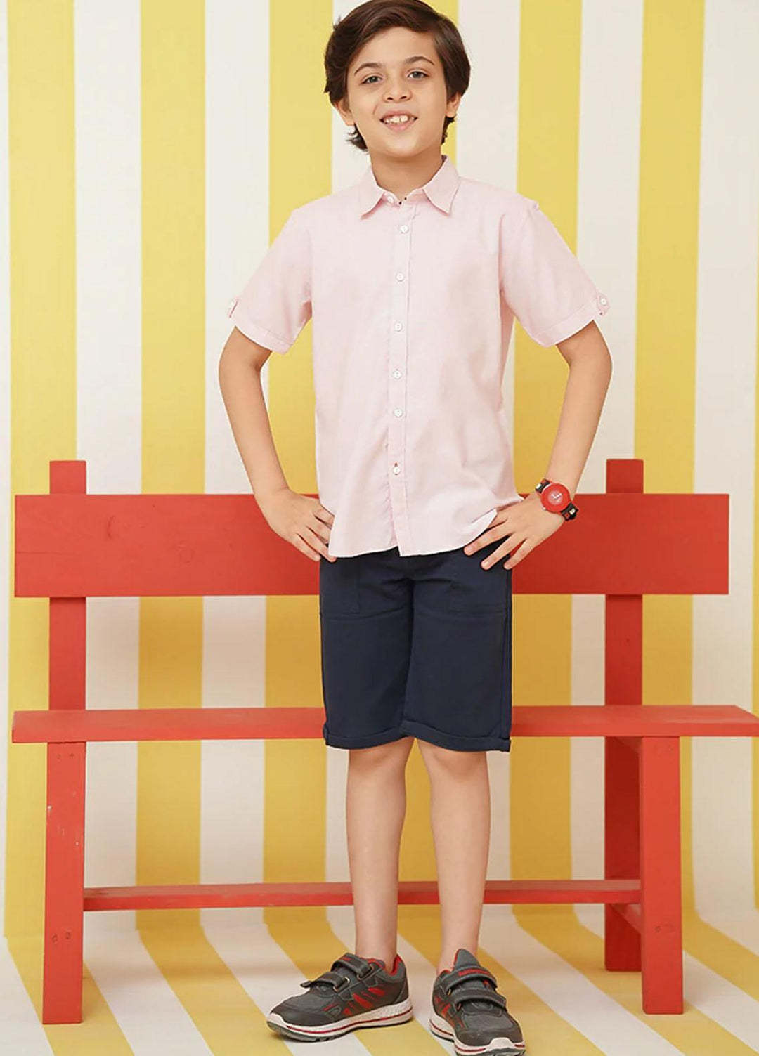 Ochre Cotton Fancy Shirt for Boys - OBS 72