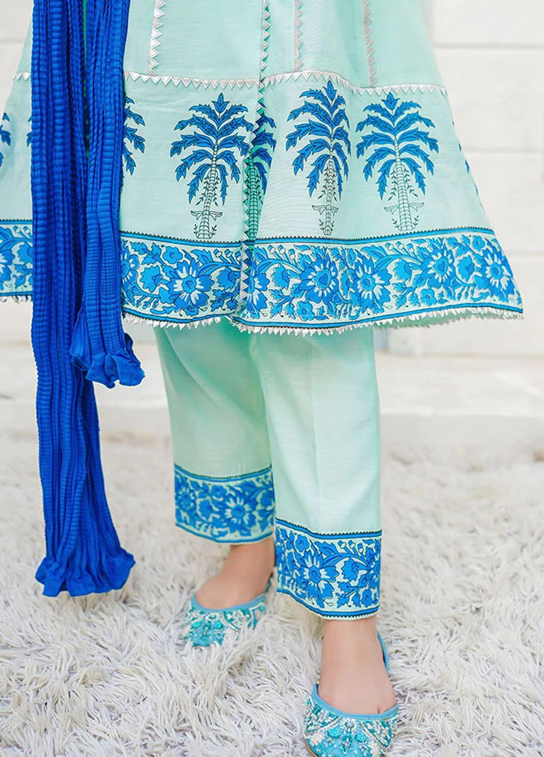 Ochre Cotton Fancy 3 Piece Suit for Girls -  OFW-PC-02